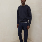 네이비 블루 아를 후디