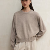 베이지 코스모스 스웨터