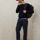 네이비 블루 바요나 스웨터