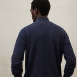 네이비 블루 라치 스웨터