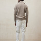 베이지 사사 스웨터