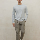 라이트 그레이 롱슬리브 라레도 티셔츠