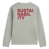 라이트 그레이 롱슬리브 서스타노 티셔츠