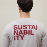 라이트 그레이 롱슬리브 서스타노 티셔츠