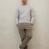 라이트 그레이 롱슬리브 서스타노 티셔츠