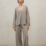 베이지 카브릴 트라우저